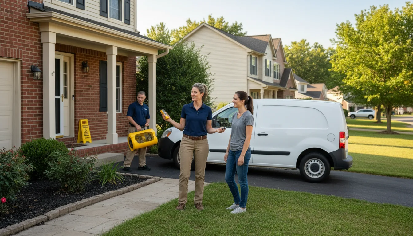 Residential water damage restoration in Garner, AR